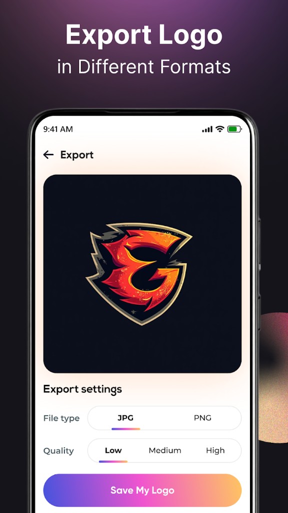 Logo export workflow with format and quality settings — AI Logo & Brand Identity Studio